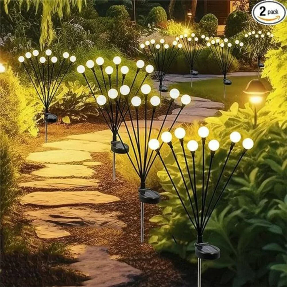 Solar Swaying Garden Lights Outdoor Waterproof Firefly Lights for Yard Patio Pat